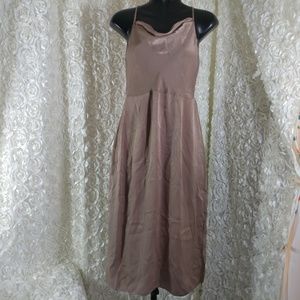 EVIDNT Women's Doll Satin Caul Cami Midi Dress, s